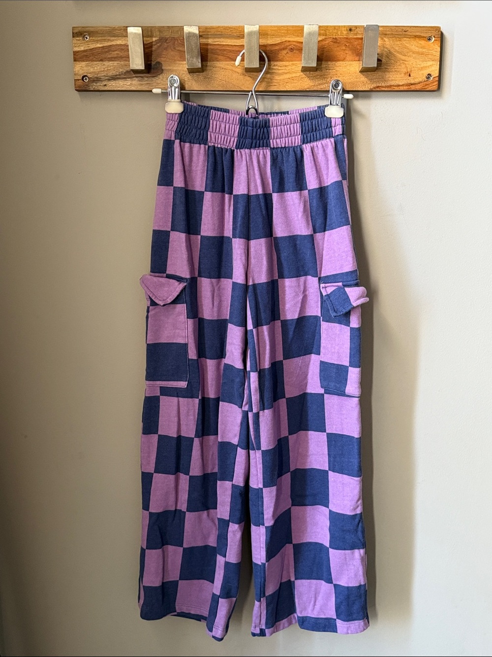 Grayson Threads / Target Brand - Purple & Navy Checkerboard Cargo Joggers